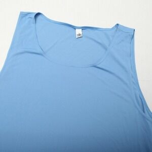 Alo Tank Top Mens 3XL Blue Athletic Performance Sleeveless Running Shirt